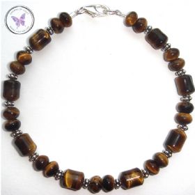 Pretty Tiger Eye Bracelet with Silver Clasp